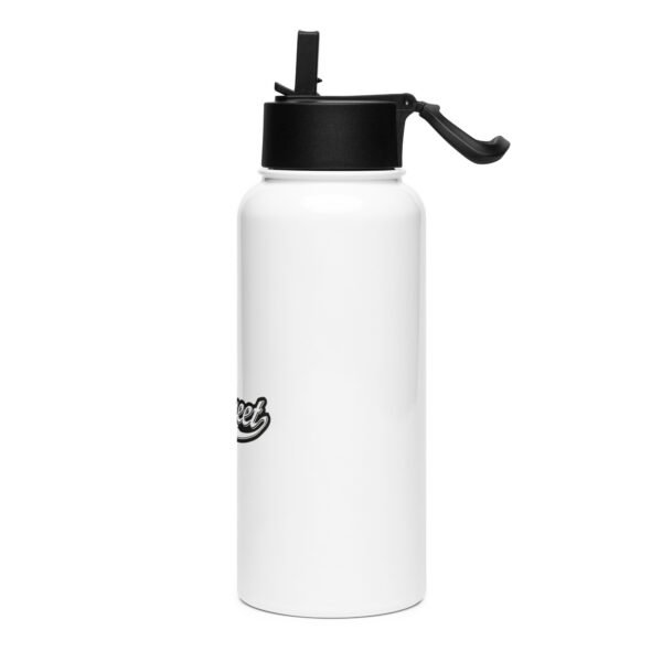 JJ-Street Stainless steel water bottle with a straw lid - Image 3